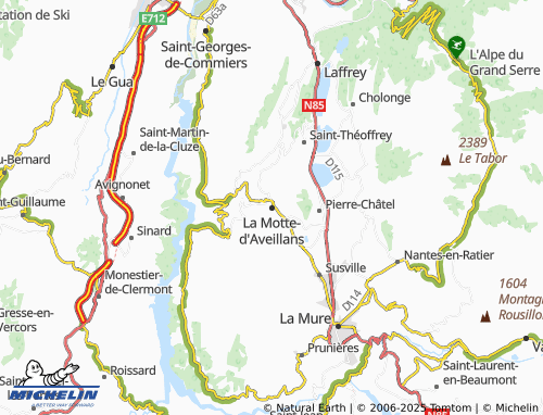 MICHELIN La Motte-d'Aveillans map - ViaMichelin