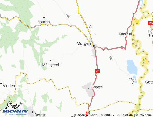 MICHELIN Lățești map - ViaMichelin