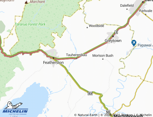 MICHELIN Tauherenikau map - ViaMichelin