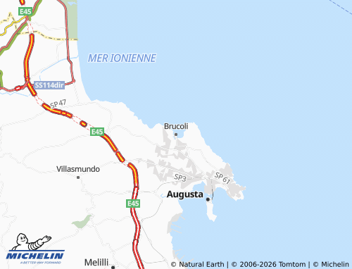 MICHELIN Brucoli map - ViaMichelin