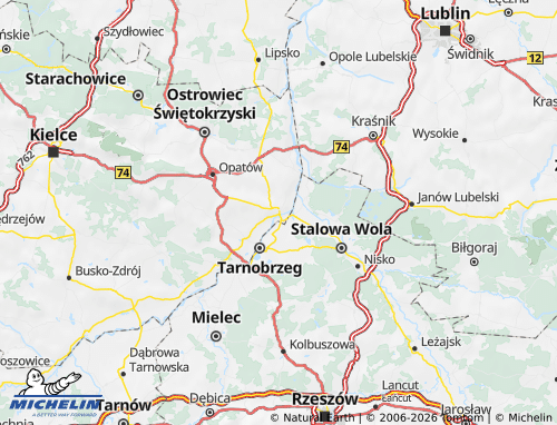 Carte MICHELIN Sandomierski - ViaMichelin