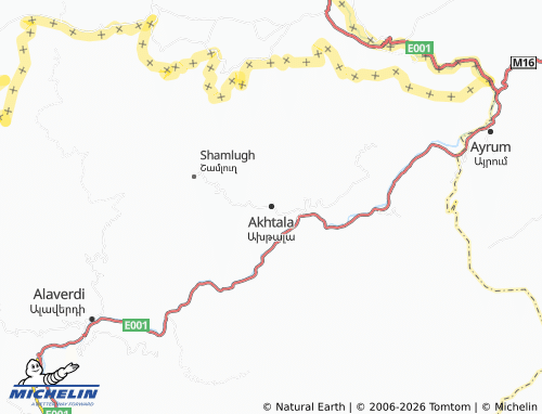 MICHELIN Akhtala map - ViaMichelin