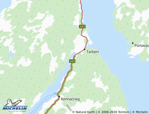 Mappa MICHELIN West Tarbert - ViaMichelin