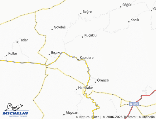 MICHELIN Kapıdere map - ViaMichelin