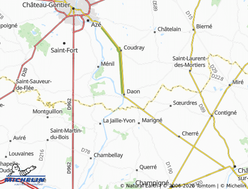 Carte MICHELIN Daon - ViaMichelin