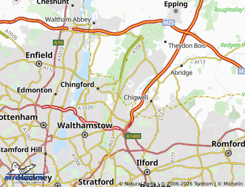 MICHELIN Buckhurst Hill map - ViaMichelin
