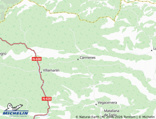 MICHELIN-Landkarte Cármenes - ViaMichelin