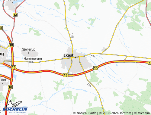 Carte MICHELIN Ikast-Brande - ViaMichelin