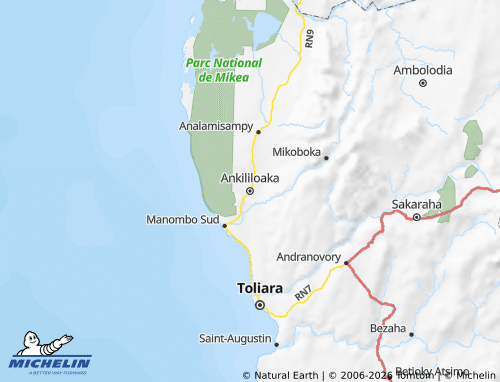 Kaart MICHELIN Toliara II - ViaMichelin