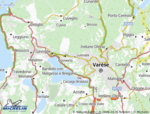 MICHELIN Luvinate map - ViaMichelin