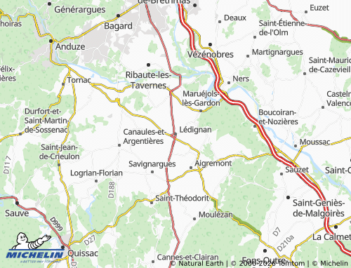 Mappa MICHELIN Lédignan - ViaMichelin