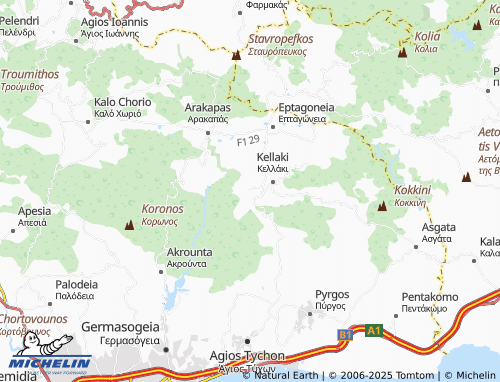 MICHELIN Prastio Kellakiou map - ViaMichelin