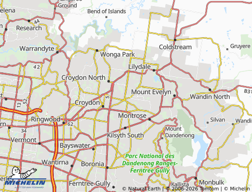 MICHELIN Mooroolbark map - ViaMichelin