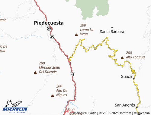 MICHELIN Chorreras map - ViaMichelin