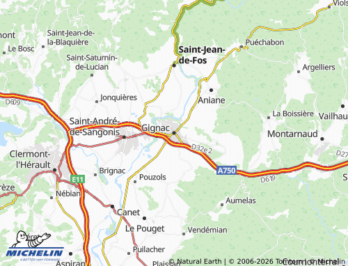 MICHELIN Gignac map - ViaMichelin