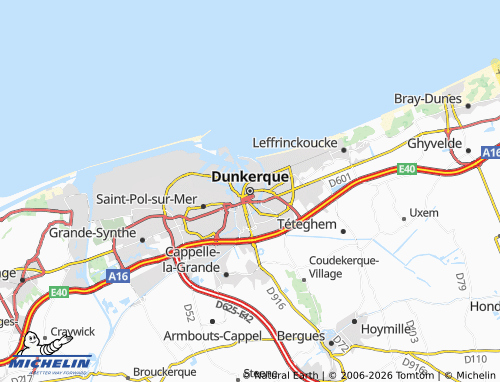 Mappa MICHELIN Dunkerque - ViaMichelin