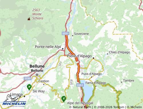 MICHELIN Cadola map - ViaMichelin