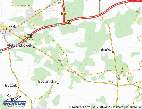 MICHELIN Drzewociny map - ViaMichelin