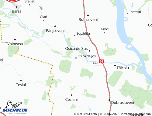 Mappa MICHELIN Osica de Jos - ViaMichelin