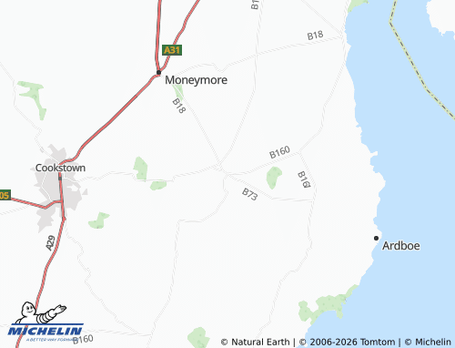 MICHELIN Coagh map - ViaMichelin