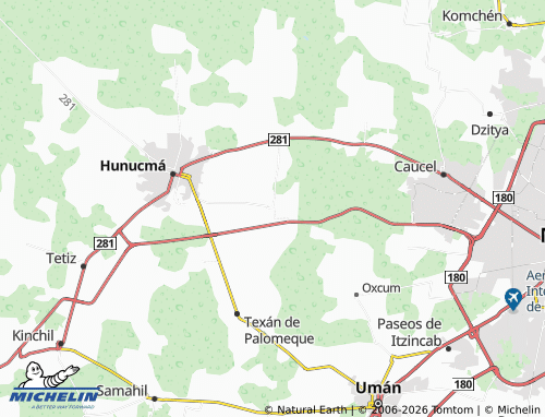 MICHELIN San Antonio Chel map - ViaMichelin