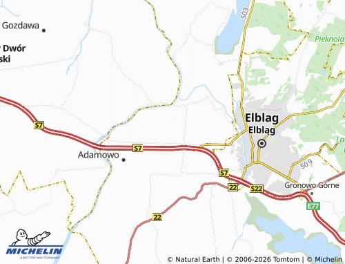 MICHELIN Janowo map - ViaMichelin
