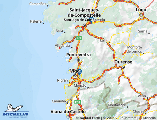 MICHELIN-Landkarte Pontevedra - ViaMichelin