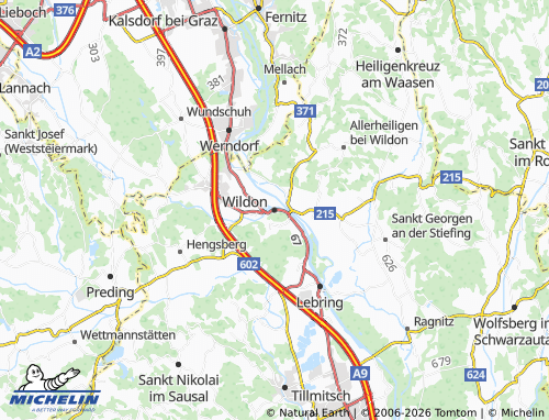 Carte MICHELIN Wildon - ViaMichelin