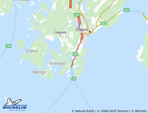 MICHELIN Haugland map - ViaMichelin