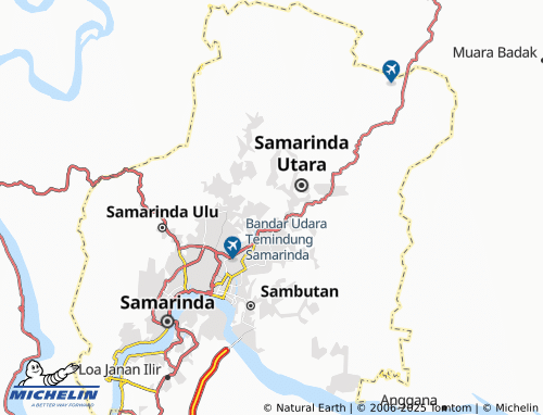 MICHELIN Gunung Lingai map - ViaMichelin