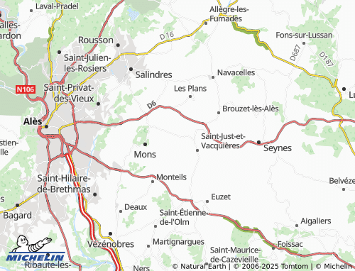 Carte MICHELIN Maruéjols les Bois - ViaMichelin
