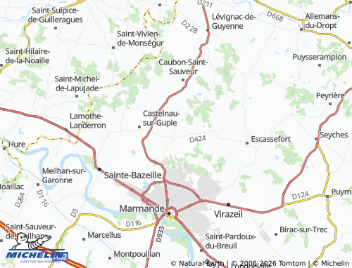 Carte MICHELIN Mauvezin-sur-Gupie - ViaMichelin