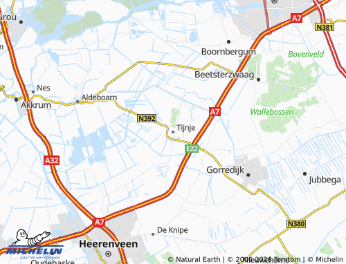 MICHELIN Tijnje map - ViaMichelin