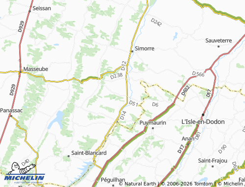 MICHELIN Gaujan map - ViaMichelin