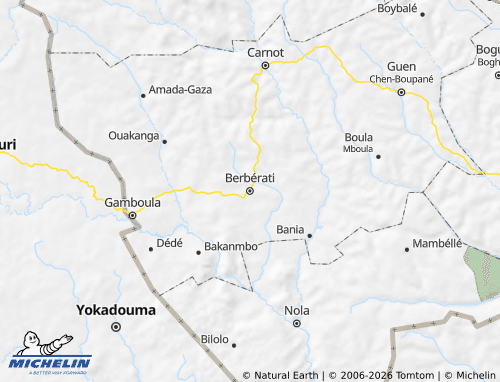 MICHELIN Berbérati map - ViaMichelin