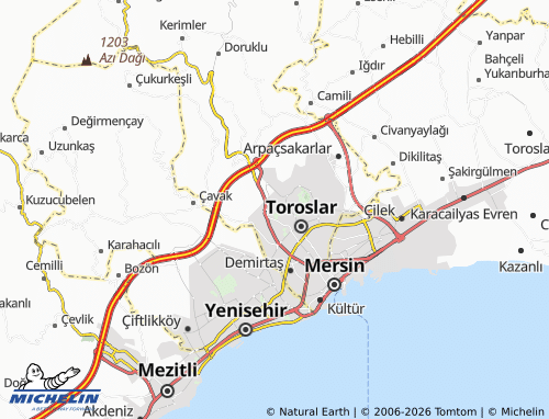Mapa MICHELIN Çukurova - ViaMichelin