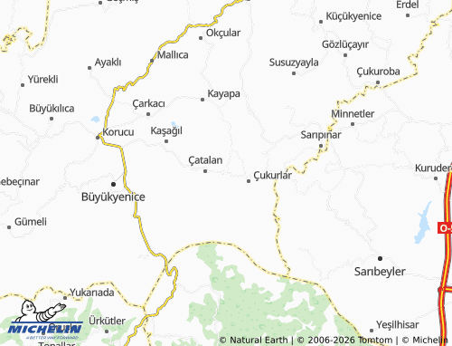 Mappa MICHELIN Çiçekli - ViaMichelin