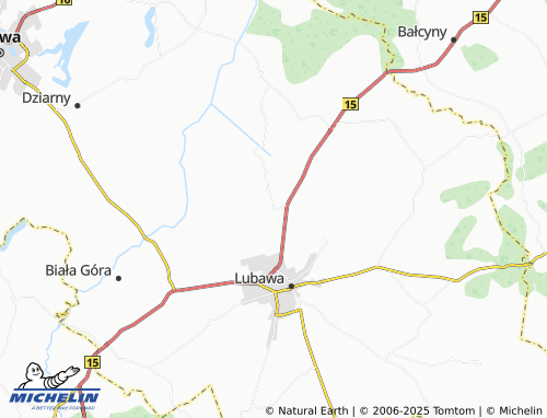 MICHELIN Byszwałd map - ViaMichelin