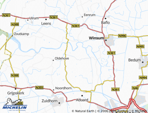 Kaart MICHELIN Ezinge - ViaMichelin