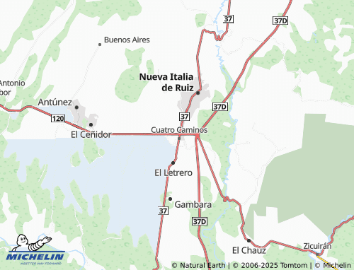 MICHELIN Cuatro Caminos, Emiliano Zapata map - ViaMichelin
