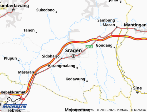 Carte MICHELIN Sragen - ViaMichelin