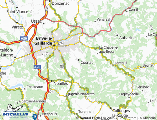 Kaart MICHELIN Cosnac - ViaMichelin