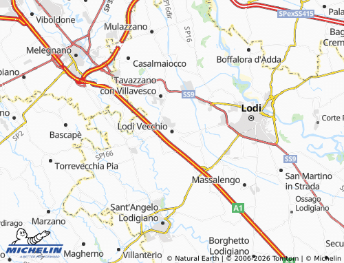 MICHELIN Lodi Vecchio map - ViaMichelin