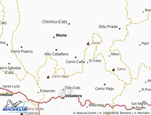 MICHELIN Cerro Caña map - ViaMichelin