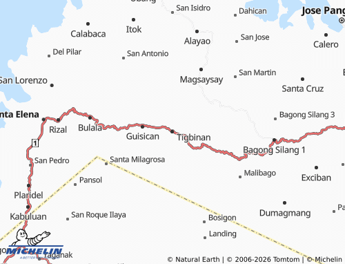 MICHELIN Tigbinan map - ViaMichelin
