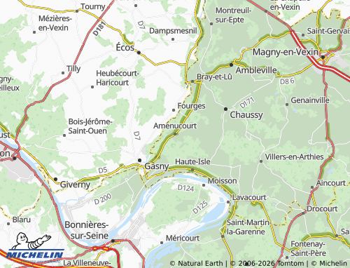 Mapa MICHELIN Amenucourt - ViaMichelin