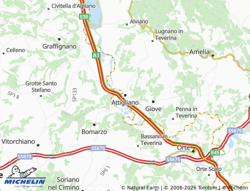MICHELIN-Landkarte Attigliano - ViaMichelin