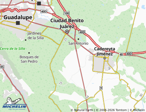 Mapa MICHELIN Valle del Roble Sector Framboyán - ViaMichelin