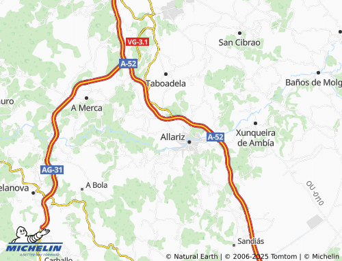 MICHELIN Outeiro de Orraca map - ViaMichelin