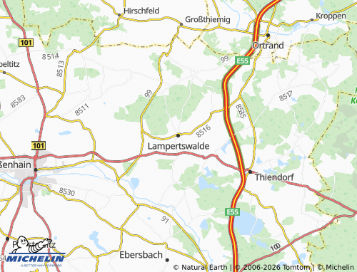 MICHELIN Lampertswalde map - ViaMichelin